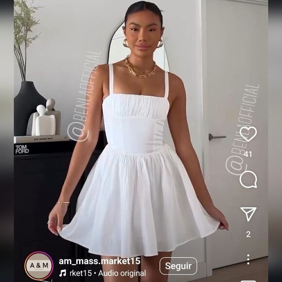 ZARA VOLUMINOUS SKIRT DRESS - Picture 3 of 14